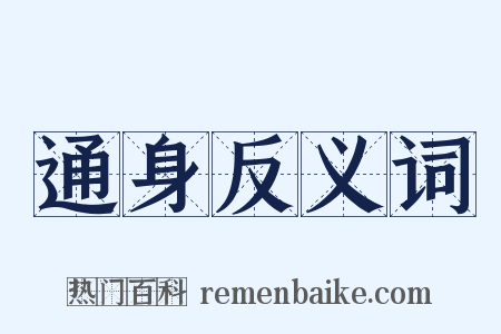 通身反义词是什么意思的图片